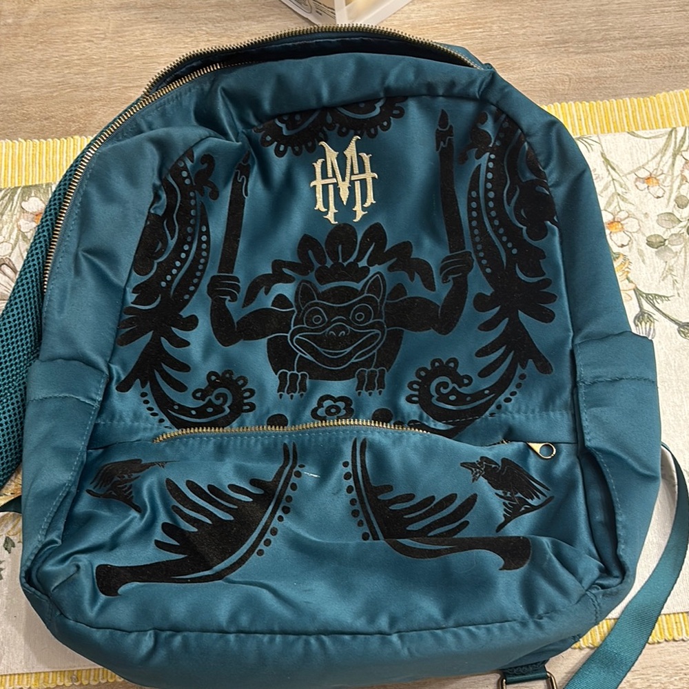Disney Blue and Black Backpack with Artistic Design